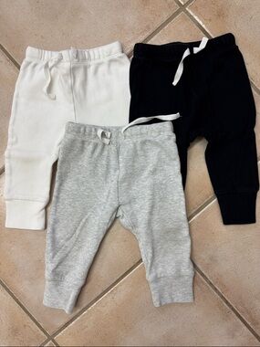 Baby Jogger Trio Sweatpants - White, Gray & Black